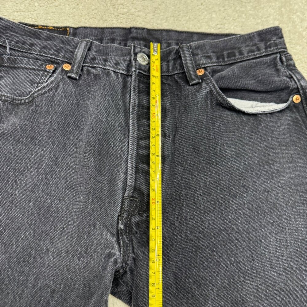 Levi's 501 Black Jean Men's Button Fly Denim Pants, Size 34 x 31 - Picture 8 of 11